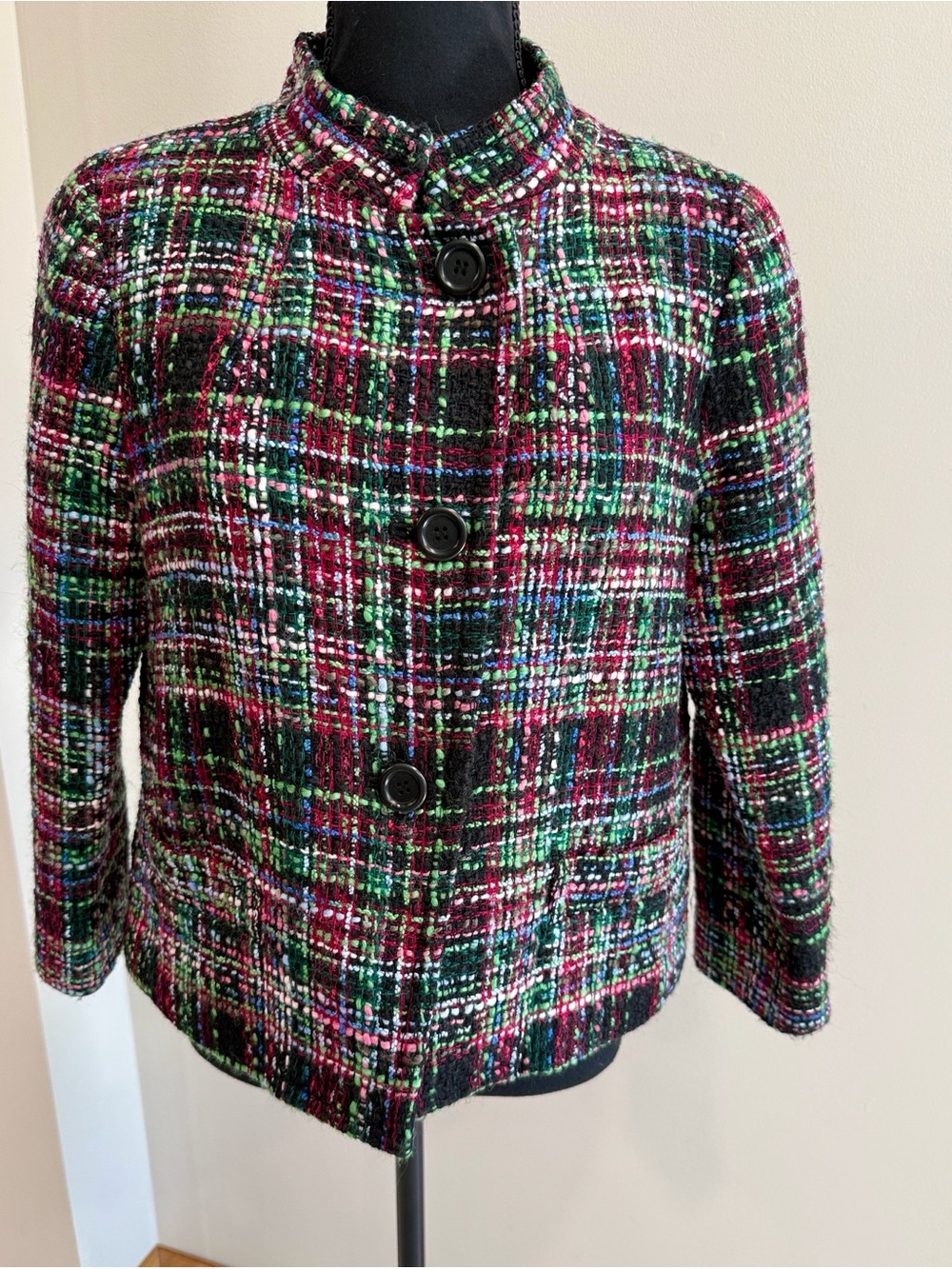 Talbots Women’s Multi colored Tweed Jacket Blazer size 8P